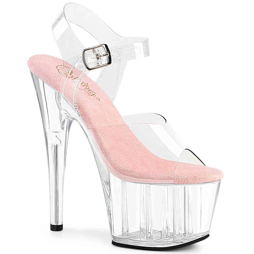 Pleaser - ADORE708 KnöchelriemenSandale - Transparent/Rosa Product image